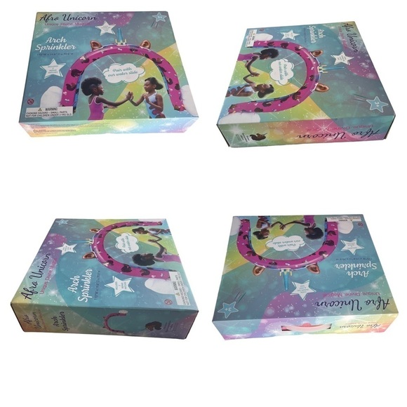 Afro Unicorn Rainbow Arch Sprinkler Outdoor Activity Toy Brand New Pink purple - Picture 3 of 9